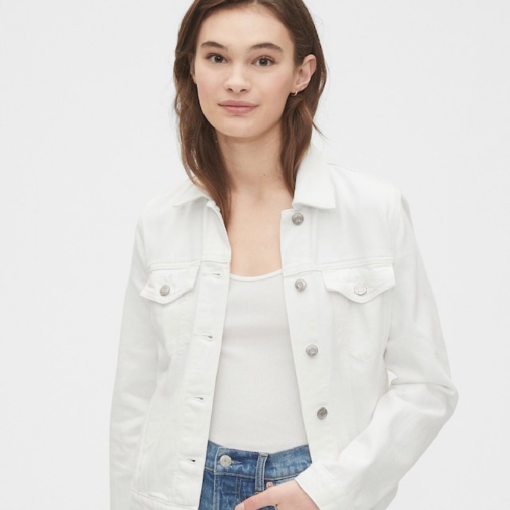 Gap White Icon Denim Jacket- NWT